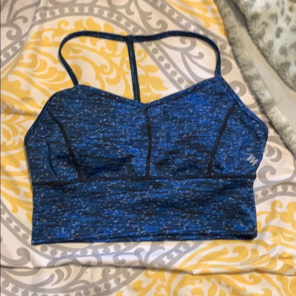 Blue sports bra